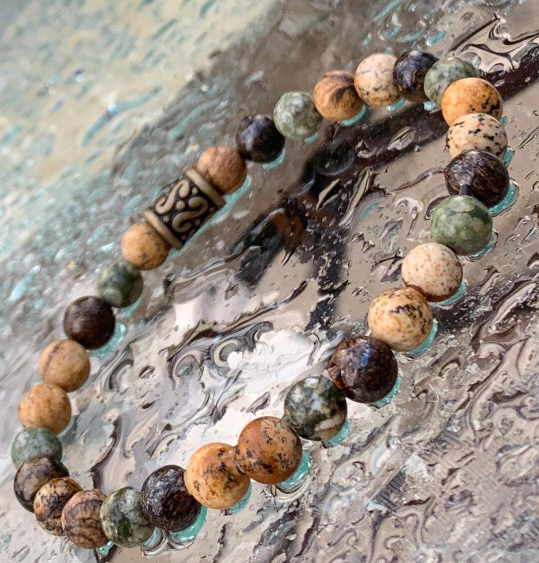 Positive Perspective Spiritual Growth Positivity " Kuranda's Rain Dance " Strength Courage Connection with Earth Crystal Healing Bracelet