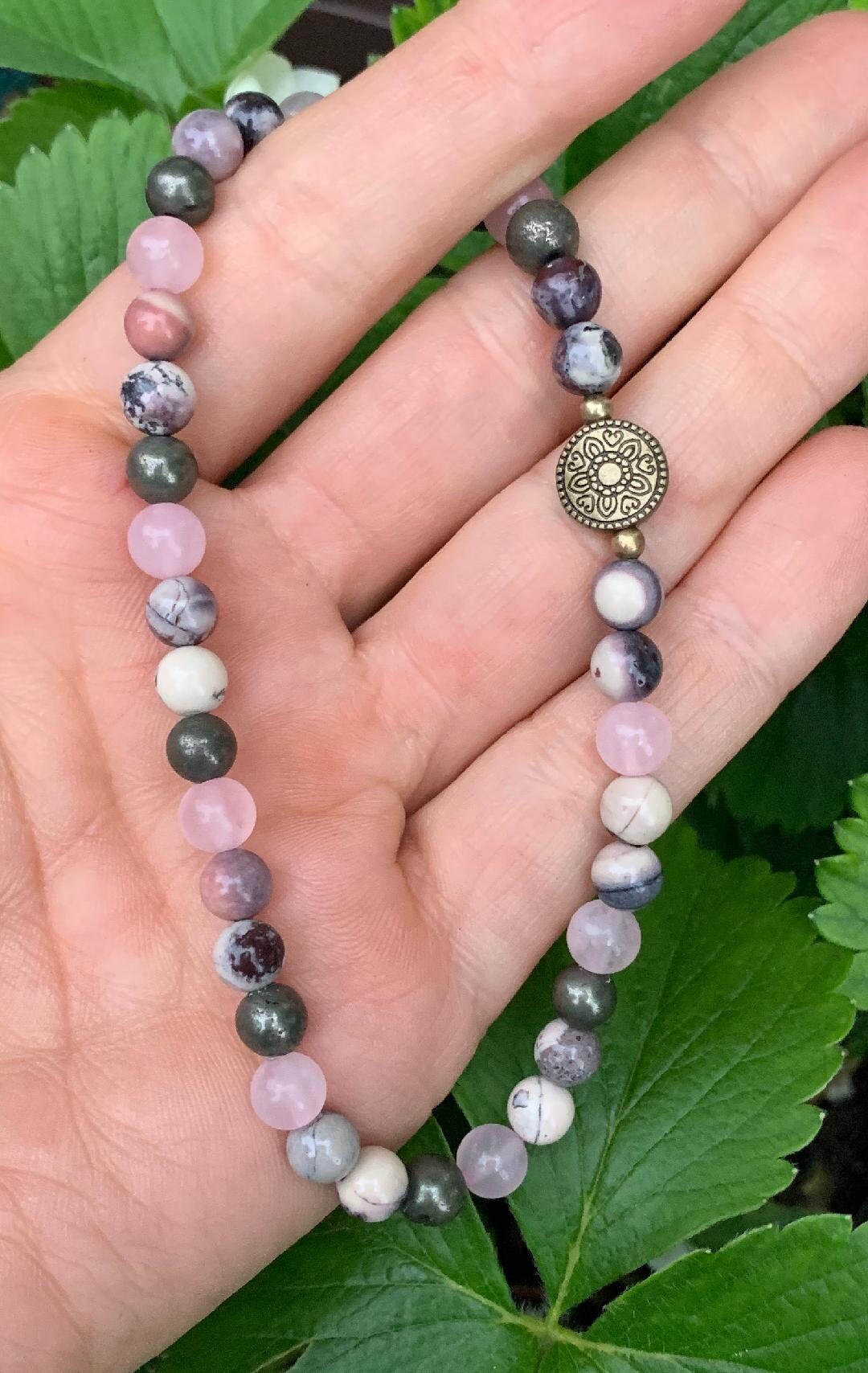 Transformation of Suffering " The Four Noble Truths " Buddha Teaching Emotional Heart Healing Stones Crystal Therapy Buddhism Hindu Anklet