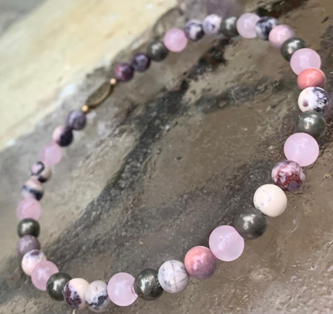 Transformation of Suffering " The Four Noble Truths " Buddha Teaching Emotional Heart Healing Stones Crystal Therapy Buddhism Hindu Anklet