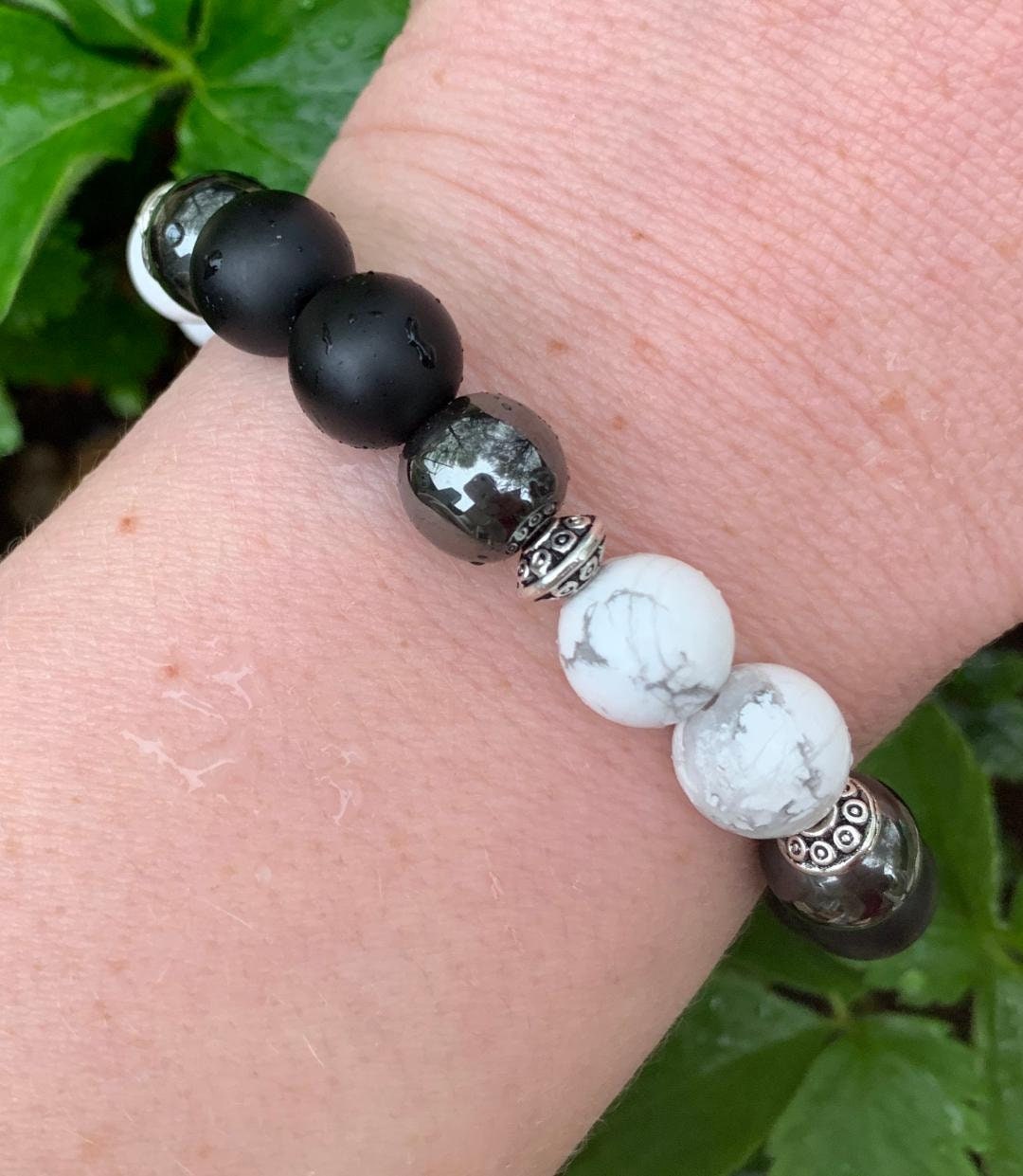 10MM Protection - Strength - Courage - Honor " Murph " Negativity Protector - Confidence - Inspiration - Military Hero Gemstone Bracelet