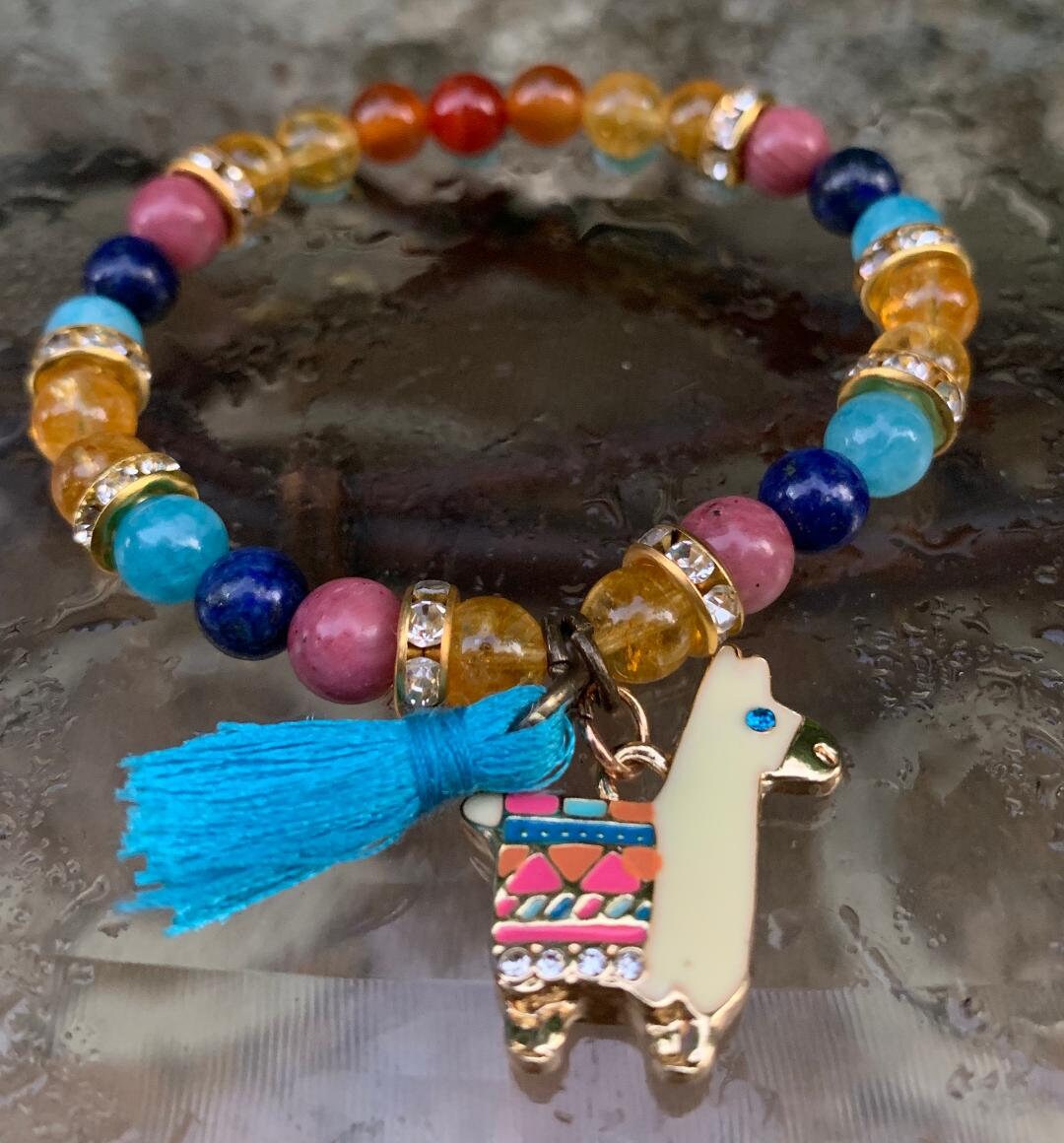 Determination - Dream Big - Courage - " Maktub ... Little One " Believe - Little Girl - Childs Healing Gemstone Bracelet - Childrens Healing