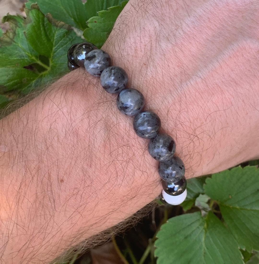 10MM Empath Transformation - Protection " The Anvil " Grief Peace Emotional Healing Crystal Therapy Balance Bracelet