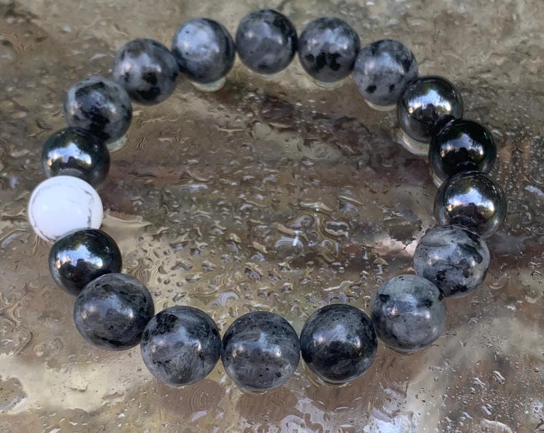 10MM Empath Transformation - Protection " The Anvil " Grief Peace Emotional Healing Crystal Therapy Balance Bracelet