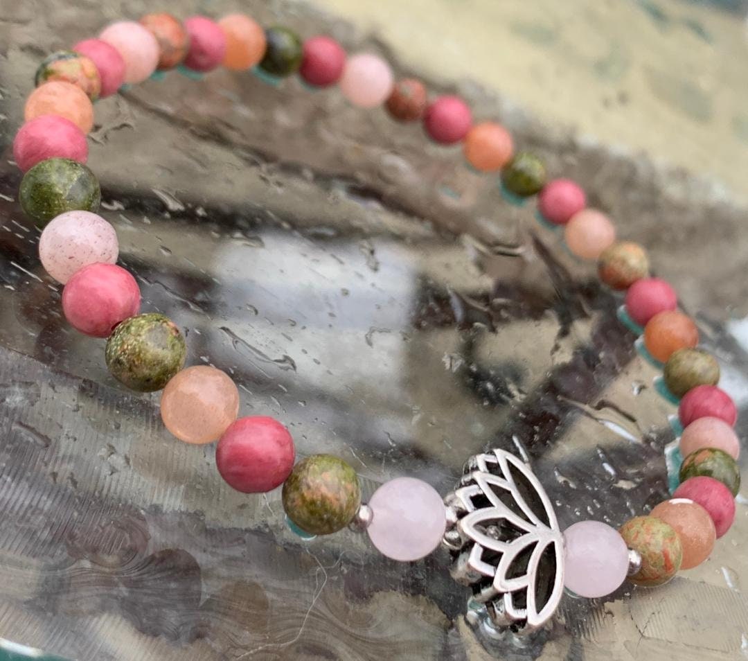 Self Love Anklet - Positive Self Image - Confidence & Emotional Healing " Love in Me " High Quality REAL Crystal Healing Ankle Bracelet