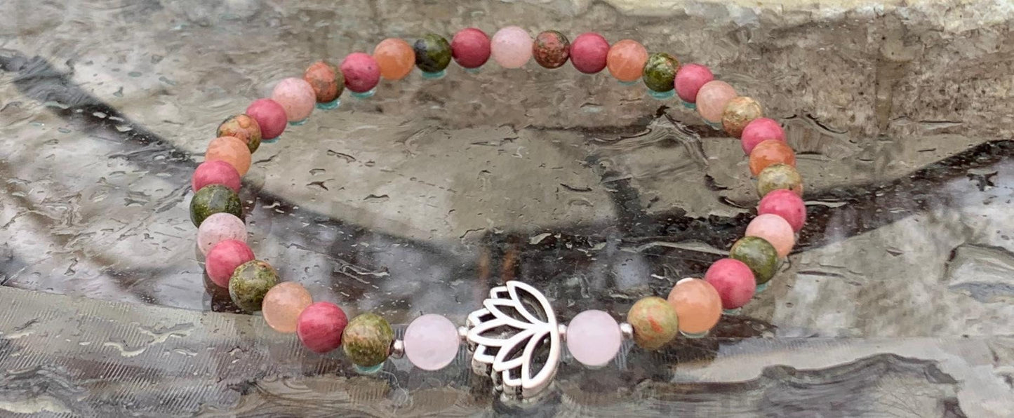 Self Love Anklet - Positive Self Image - Confidence & Emotional Healing " Love in Me " High Quality REAL Crystal Healing Ankle Bracelet