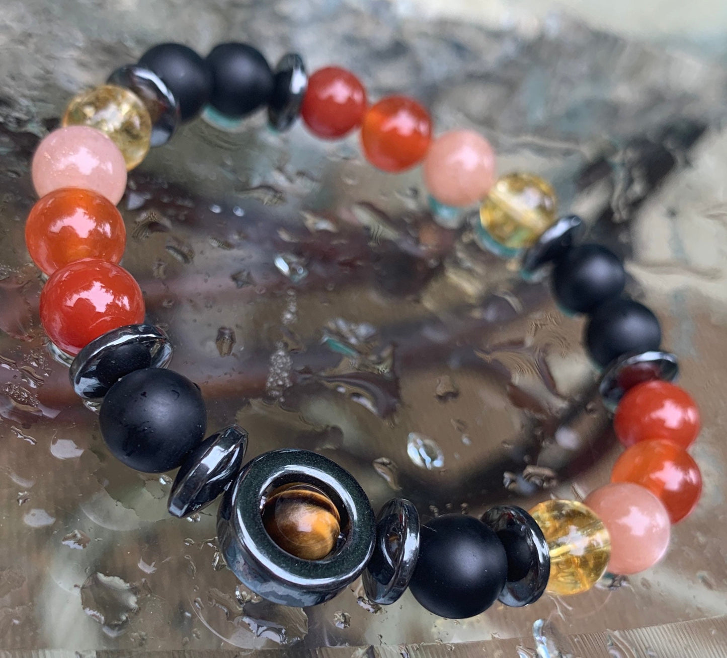 Courage - Determination " Chariots of Fire " Perseverance - Motivation - Never Give Up - You Can Do It - Crystal Healing Gemstone Bracelet
