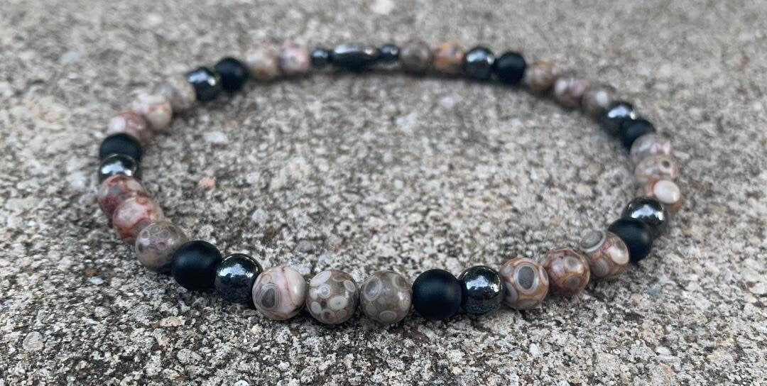 Temper Control & Patience - Calming Anklet " Simmer Down " Anger Help Spiritual Growth Crystal Therapy Holistic Healing Ankle Bracelet