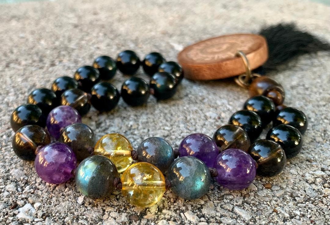 Libra Energy Car Charm - Zodiac Horoscope - "The Diplomat Libra" September October Birthday - Crystal Healing Rear View Mirror Mala Ornament