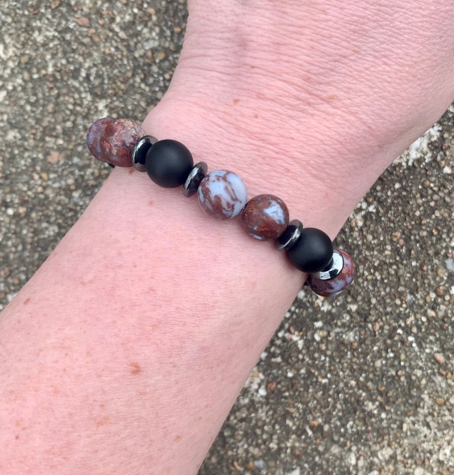 10MM Creativity Motivation and Drive " Limitless " Protection and Grounding - AAA Quality Matte Stones NO SHINE - Crystal Gemstone Bracelet