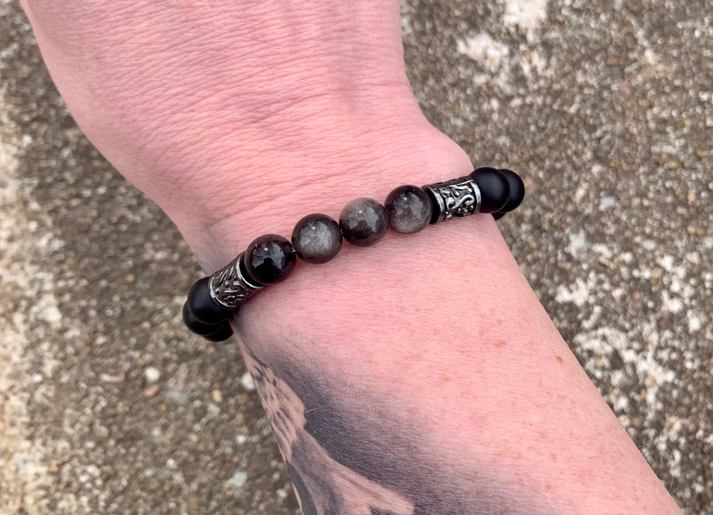 Self Transformation - Spiritual Growth " Divine Reflection " AAA Shungite - EMF Protection - Crystal Healing Gemstone Humility Bracelet