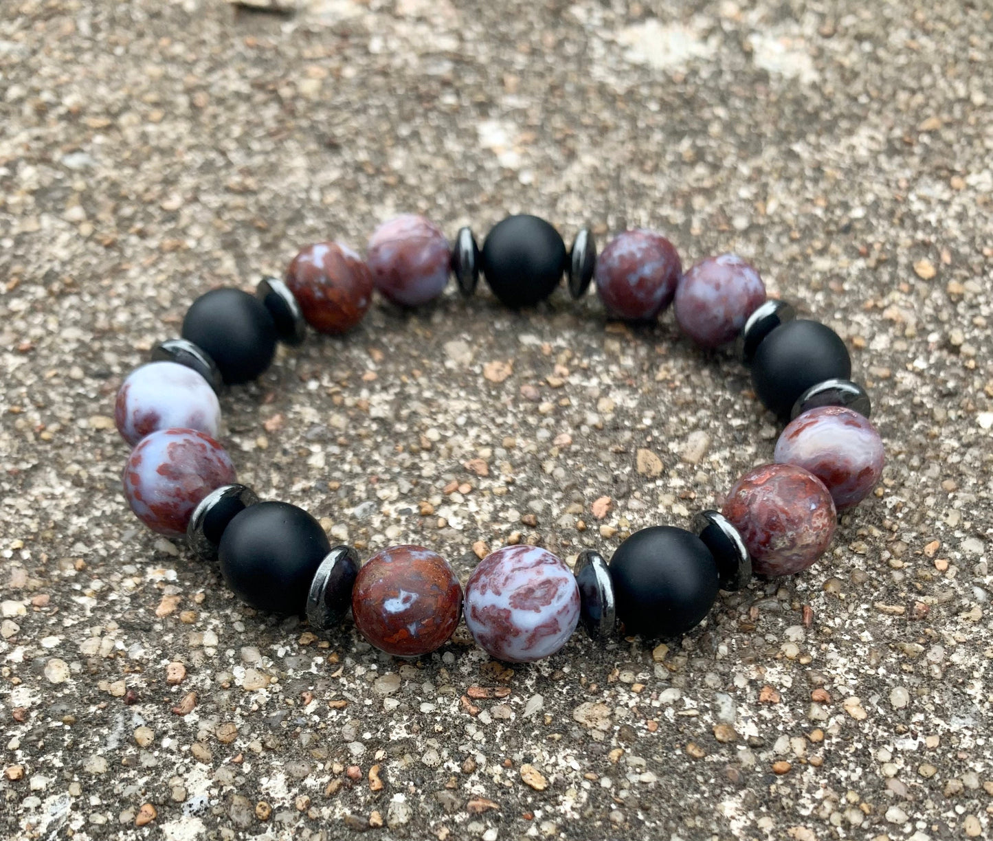 10MM Creativity Motivation and Drive " Limitless " Protection and Grounding - AAA Quality Matte Stones NO SHINE - Crystal Gemstone Bracelet