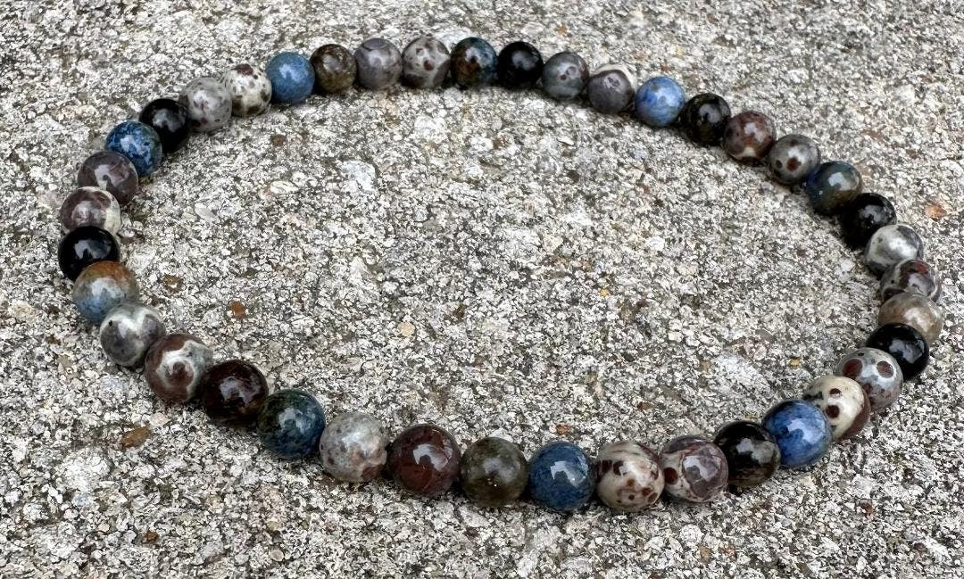 Intuition Anklet - Grounding - Gifted Abilities " The Spirit Walkers Totem " AAA Dumortierite - Phlogopite - Real Crystal Healing Gemstones
