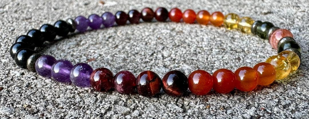 Summer Solstice " Midsummer Flames + " AAA PRECIOUS GRADE Sunstone - Moldavite - Citrine - Carnelian - Garnet - Crystal Gemstone Anklet
