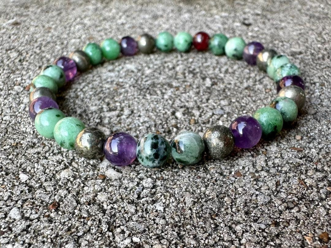 6mm Emotional Healing - IMPERFECT Stones - Grief Anger - Forgiveness " The Purge to Freedom " DISCOUNTED Crystal Healing Gemstone Bracelet