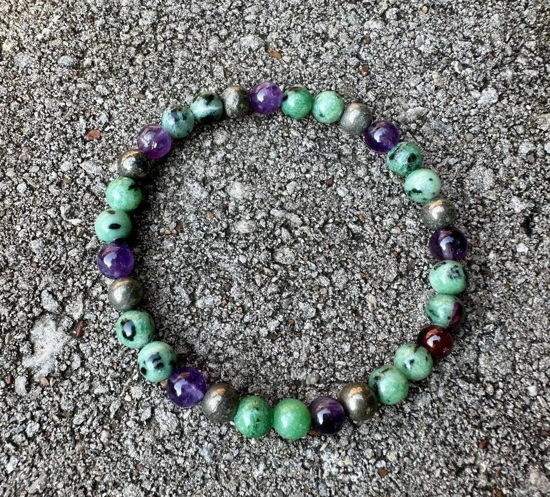 6mm Emotional Healing - IMPERFECT Stones - Grief Anger - Forgiveness " The Purge to Freedom " DISCOUNTED Crystal Healing Gemstone Bracelet