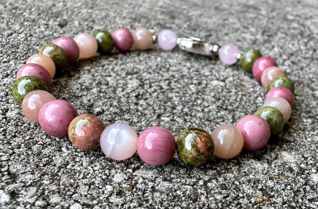Self Love - Positive Self Image - Confidence & Emotional Healing " Love in Me " Recovery Uplifting Crystal Therapy Holistic Bracelet