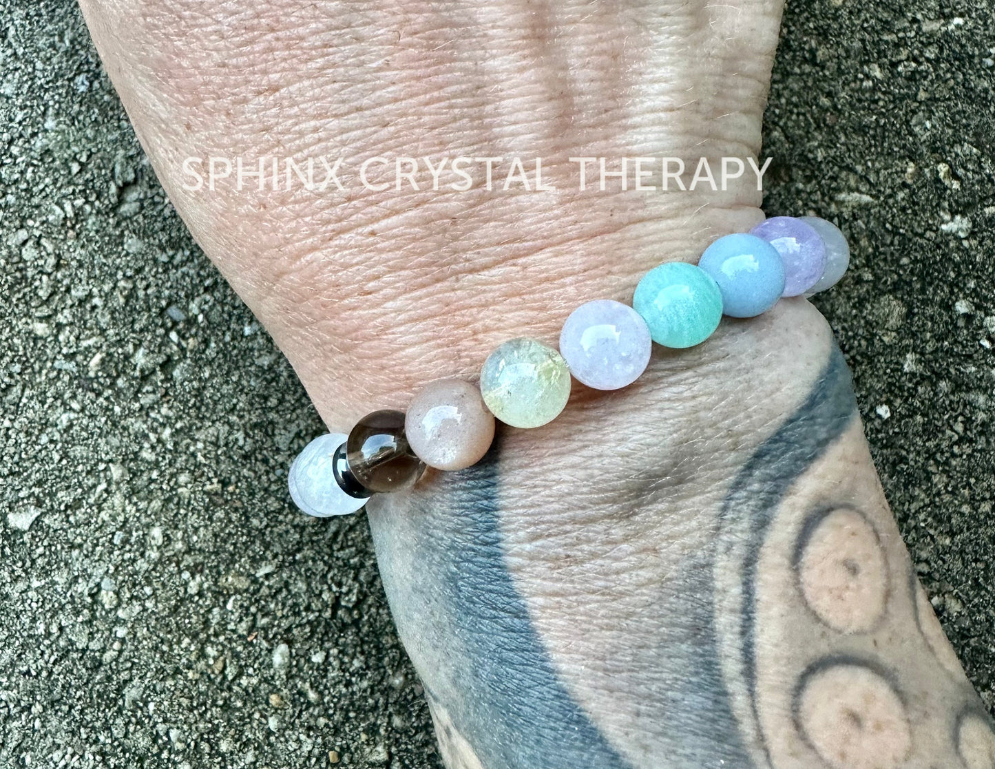 8mm Protection & Intuition - PASTEL Chakra Stones - RARE AAA White Amethyst - High Vibration Stones - Crystal Healing Gemstone Bracelet