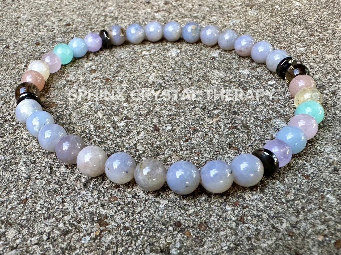 RARE AAA Blue Rose Quartz - Self love & Emotional Healing - PASTEL Chakra Stones - Stress Anxiety Depression Support - Crystal Anklet