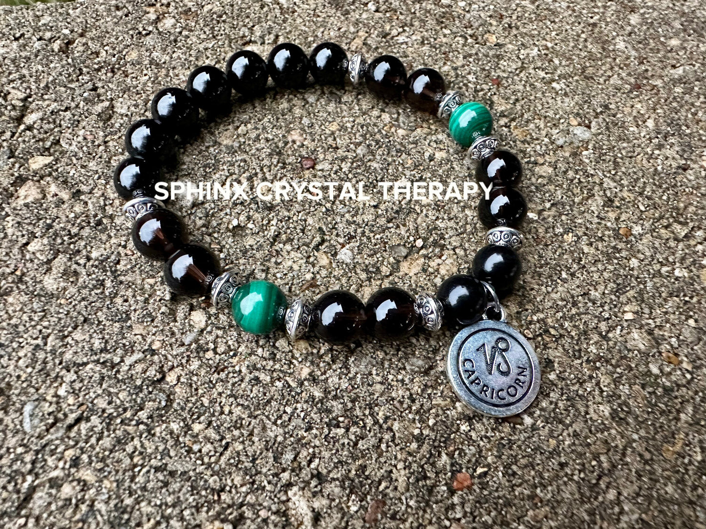 Capricorn Energy - Zodiac Horoscope Bracelet " The Ambitious Capricorn " December January Birthday - Crystal Healing Gemstone Bracelet