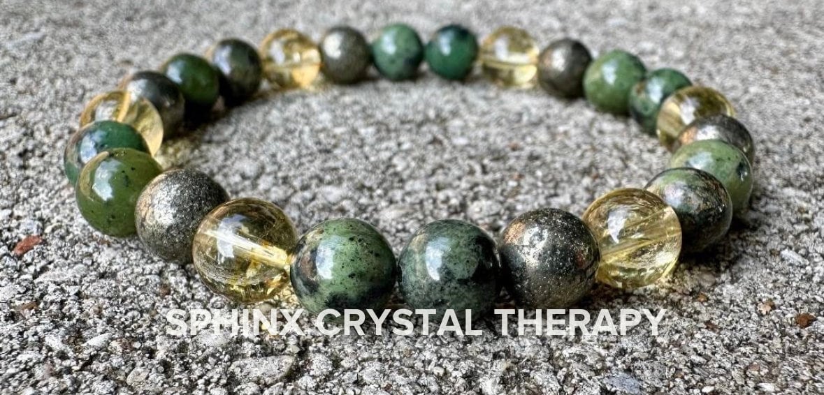 Manifest Wealth Fortune " Show Me The Money " Success Business Mindset Luck Crystal Therapy Bracelet
