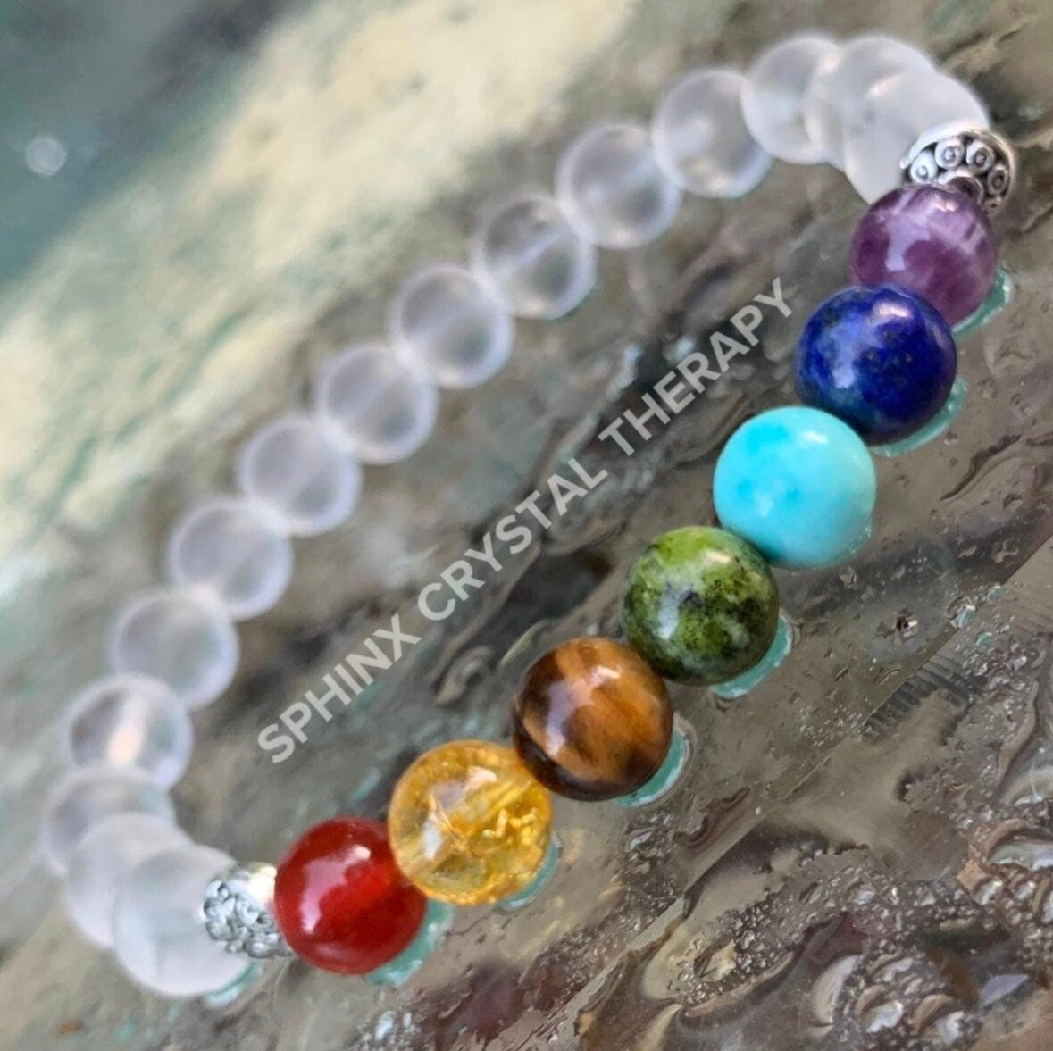 Chakra Balance - Protection Intuition - Clear Quartz - Higher Self - REAL Quality Crystal Healing Gemstone Bracelet - High Vibration Stones