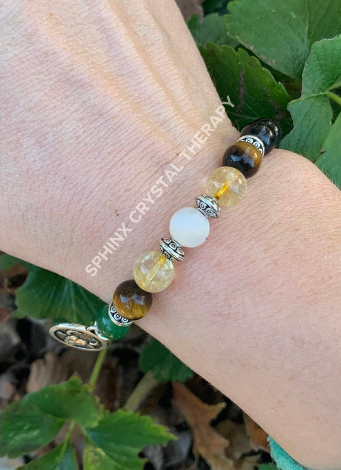 Taurus Energy - Zodiac Horoscope " The Determined Taurus " April May Birthday - Crystal Healing Astrology Bracelet - Real Quality Gemstones