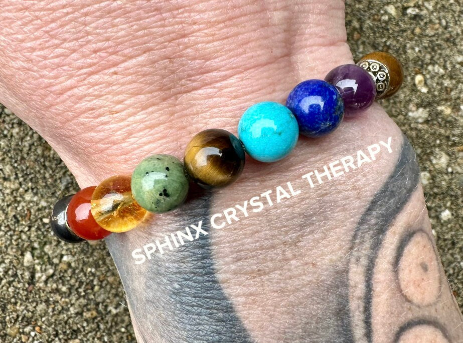 Chakra Balance - AAA High Grade Red Tiger Iron - Grounding - Strength - Protection - Real Quality Crystal Healing Gemstone Bracelet