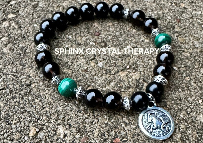 Capricorn Energy - Zodiac Horoscope Bracelet " The Ambitious Capricorn " December January Birthday - Crystal Healing Gemstone Bracelet