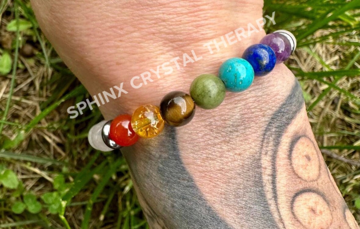 Aura Clearing - RARE AAA White Amethyst - Chakra Balance - Protect & Clear Auric Field - Intuition - Crystal Healing Gemstone 8mm Bracelet