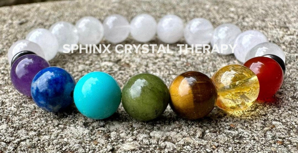 10mm Aura Clearing - RARE AAA White Amethyst - Chakra Balance - Protect & Clear Auric Field - Intuition - Crystal Healing Gemstone Bracelet