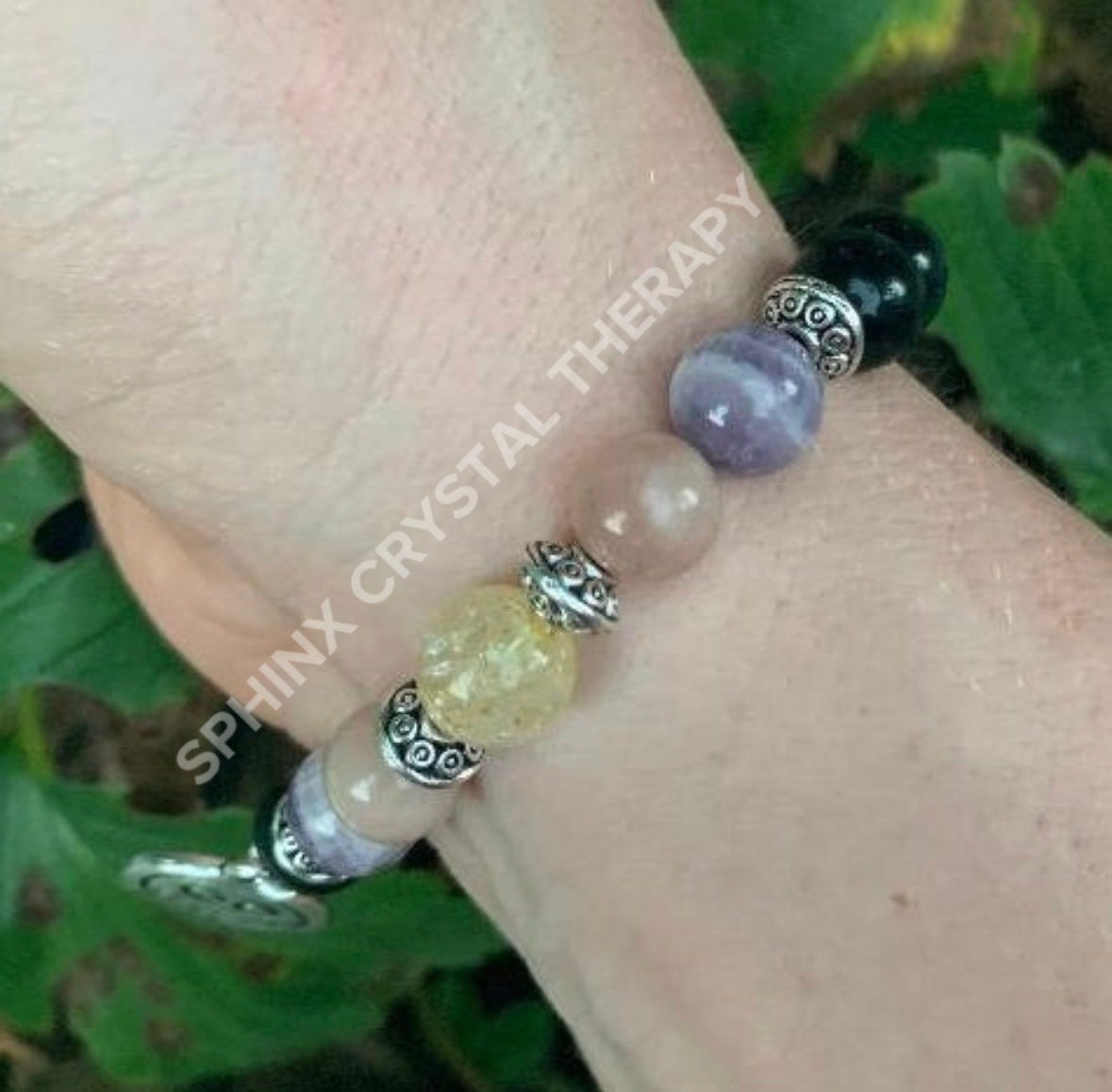 Cancer Sign Energy - Zodiac Horoscope " The Intuitive Cancer " June July Birthday - Real Quality Gemstones - Crystal Healing Bracelet