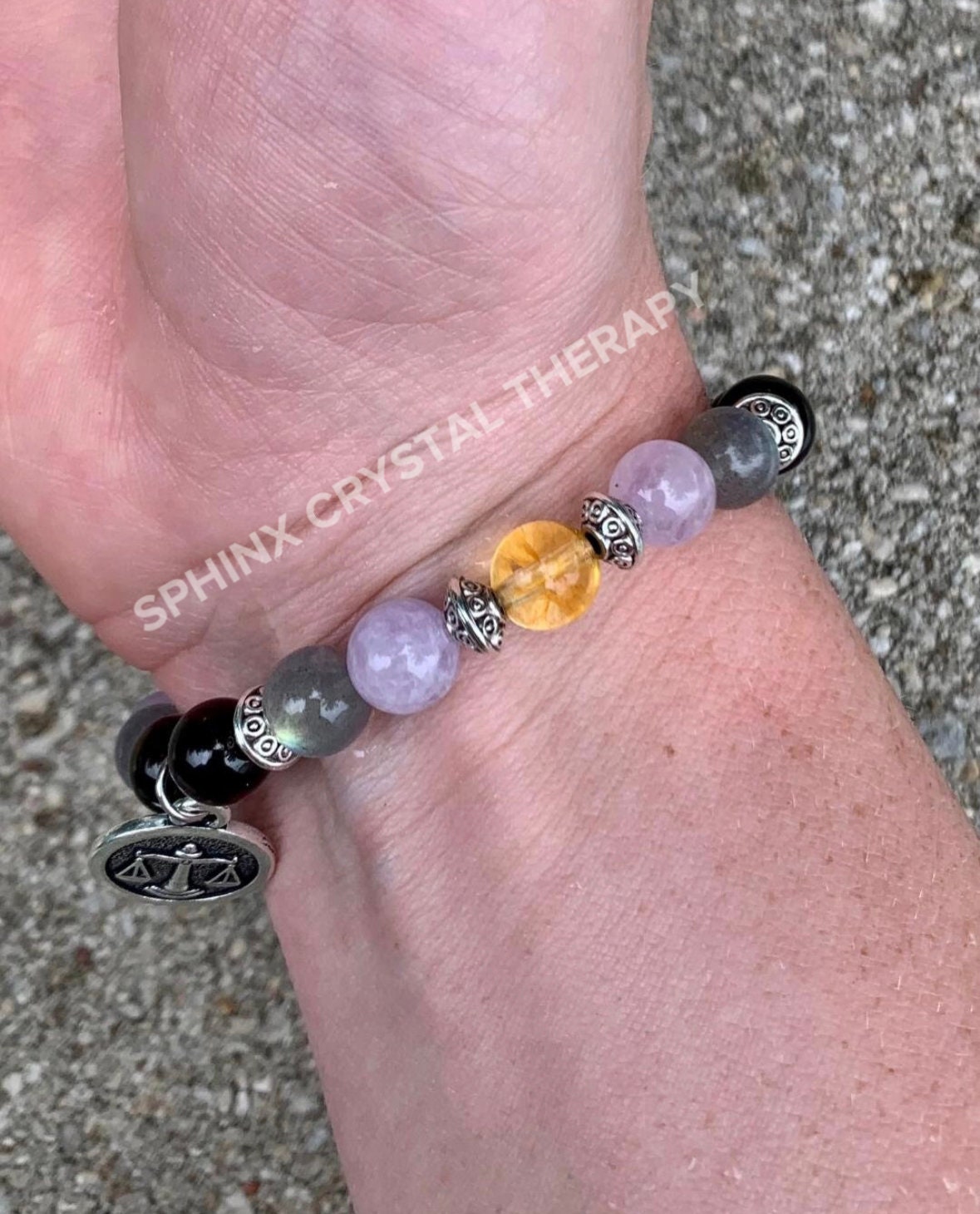 Libra Sign Energy - Zodiac Horoscope " The Diplomat , Libra " September October Birthday - Real Quality Gemstones - Crystal Healing Bracelet