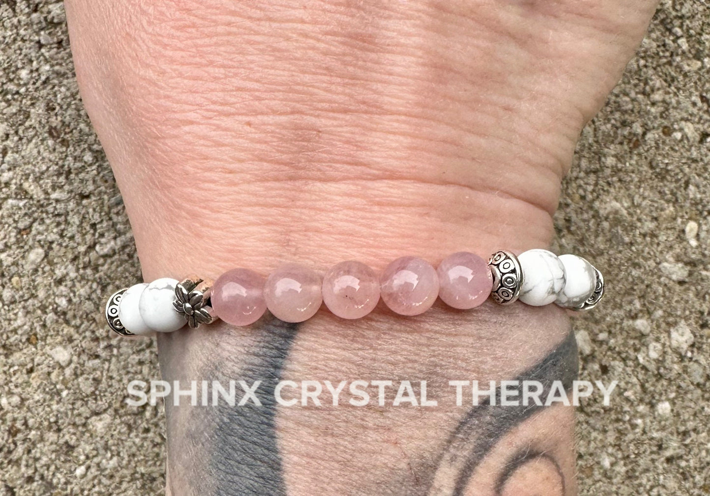 6mm - Breast Cancer Awareness Support - Heart Healing - "Forever Strong" AAA RARE Lavender/Pink Rose Quartz Crystal Gemstone Bracelet