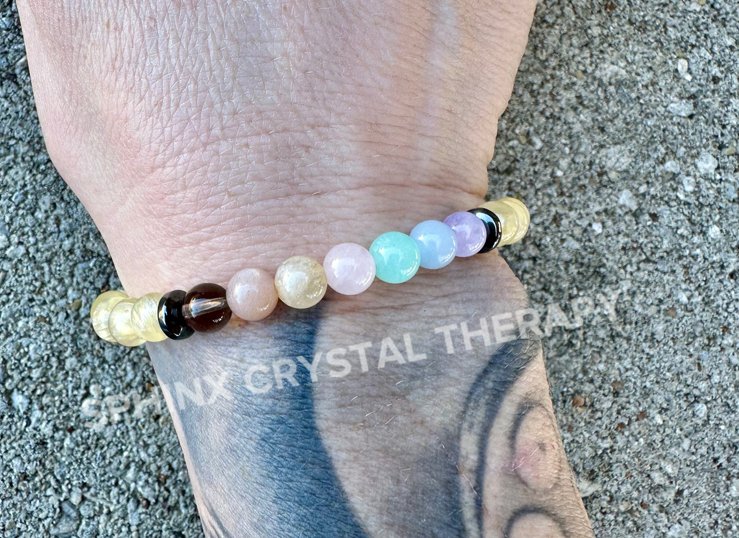 6mm RARE AAA Golden Selenite - Aura Protection & Intuition - PASTEL Chakra Stones - Manifest Higher Self - Crystal Healing Gemstone Bracelet