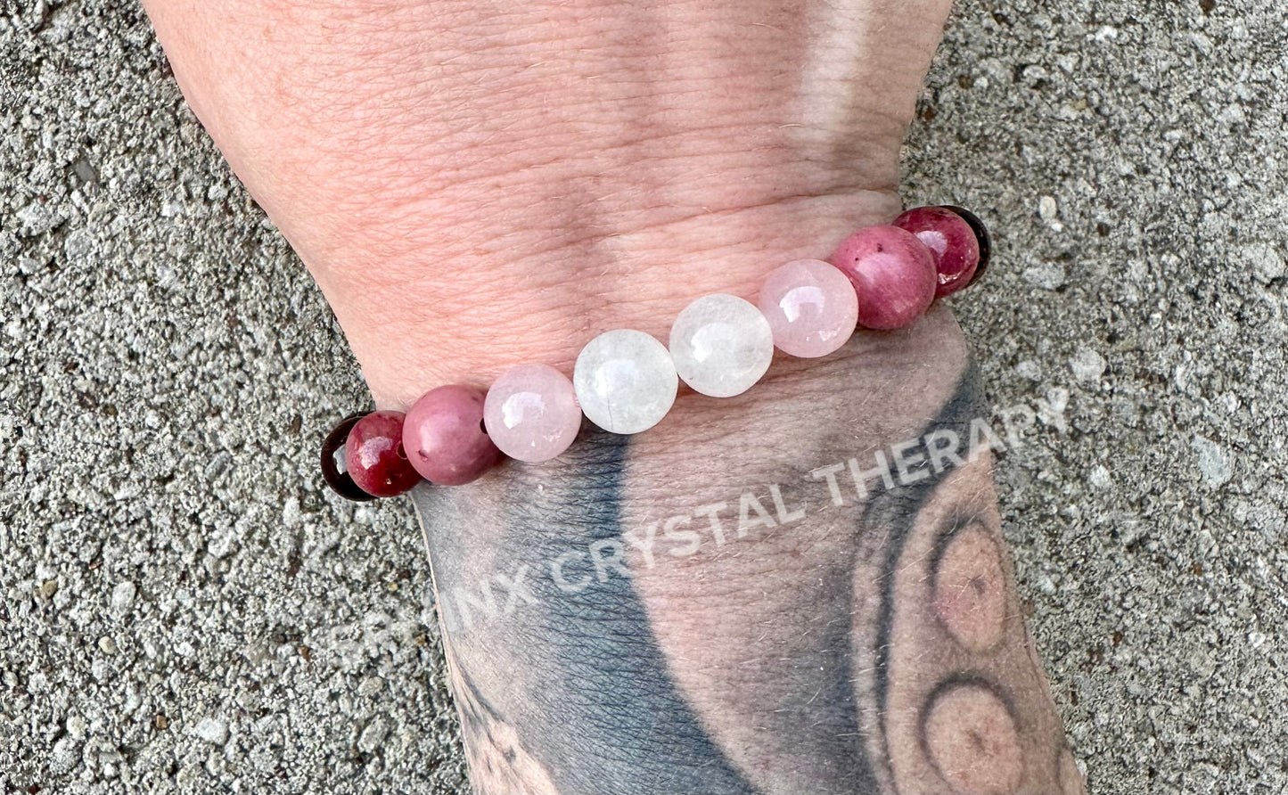 8mm Manifest Love - Spiritual Intimacy " The Law of Attraction " Attract Soul Mate - Life Partner - Crystal Healing AAA REAL Ruby Bracelet