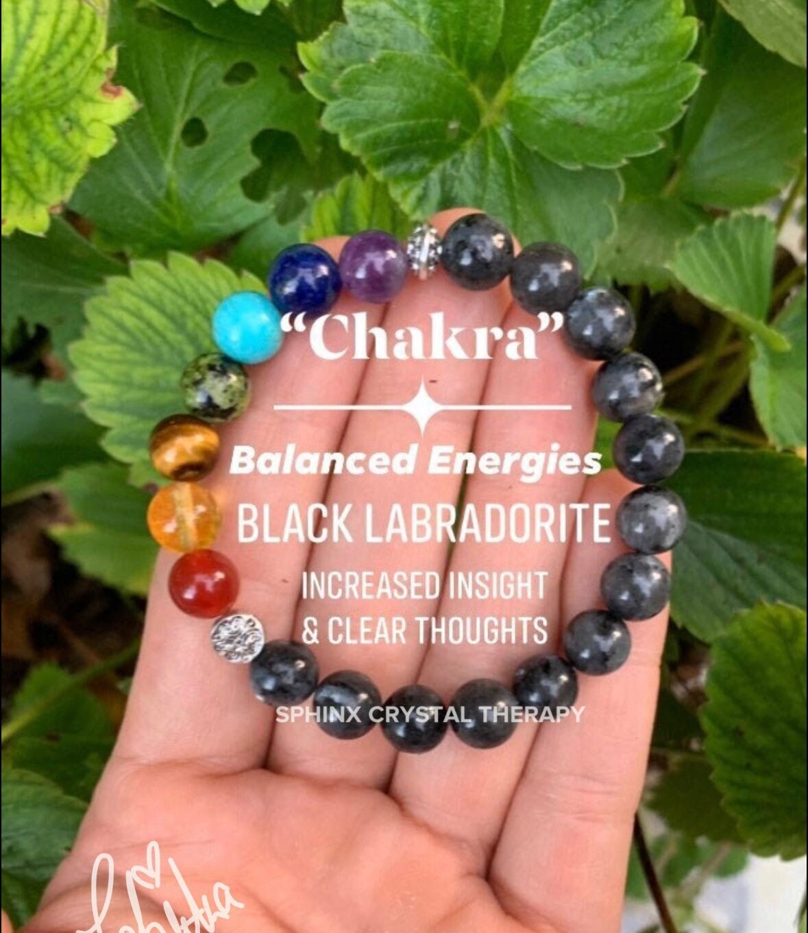 Chakra Balance - Negativity Protection - AAA High Grade Black Labradorite - Aura Shield - REAL Quality Crystal Healing Gemstone Bracelet