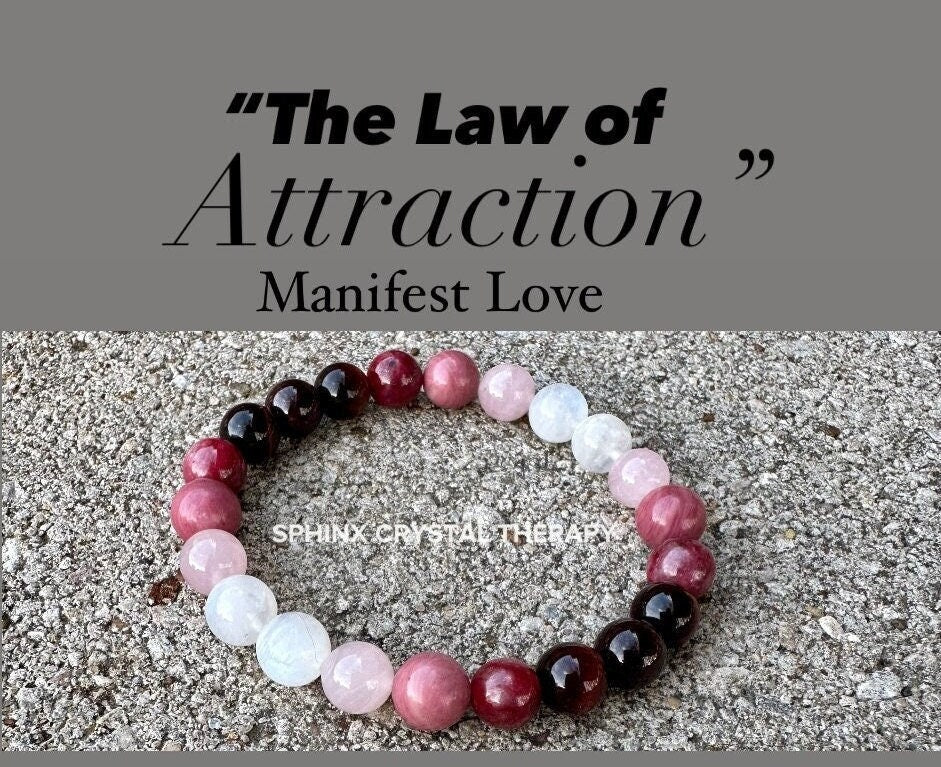 8mm Manifest Love - Spiritual Intimacy " The Law of Attraction " Attract Soul Mate - Life Partner - Crystal Healing AAA REAL Ruby Bracelet