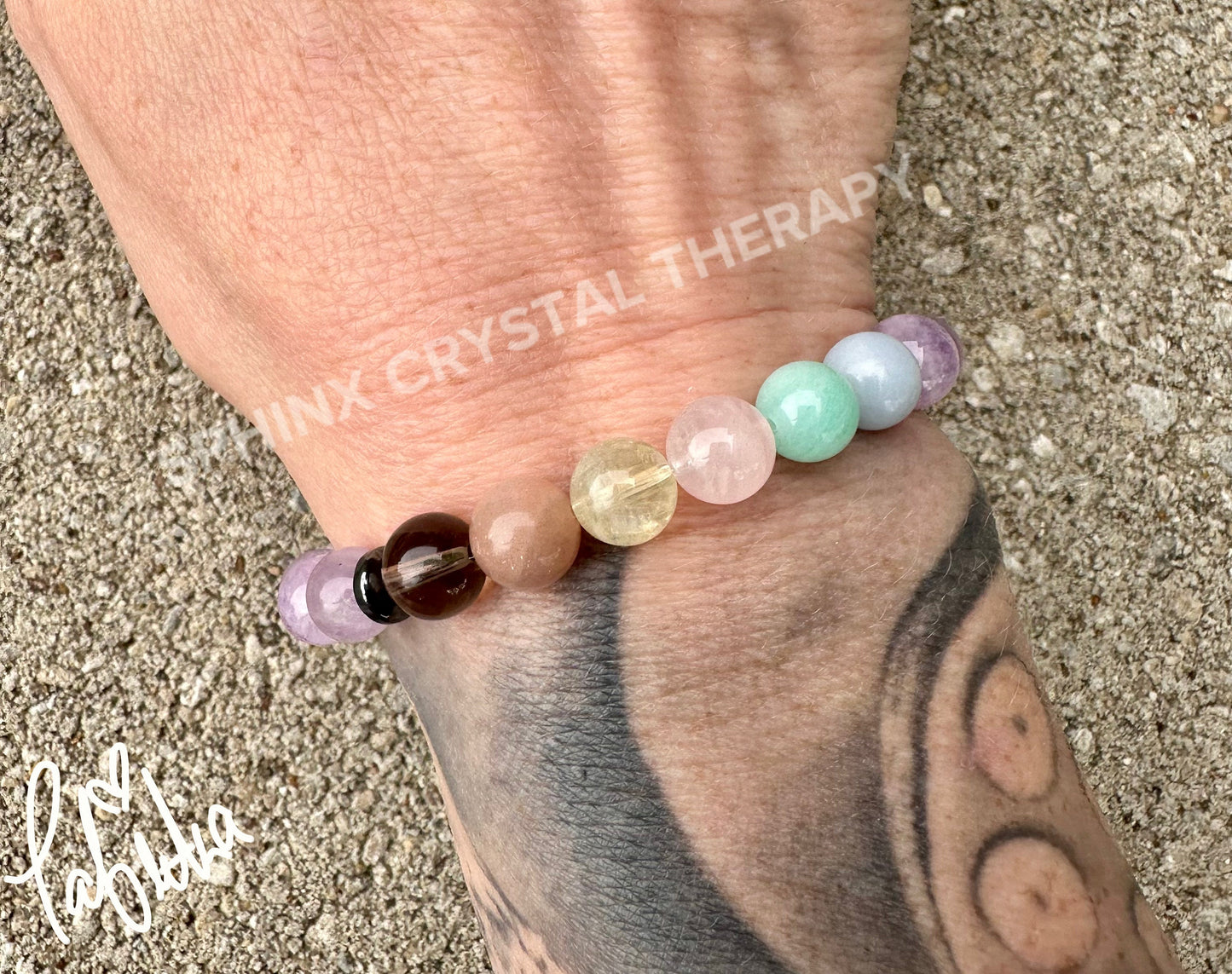 8mm Anxiety Support - PASTEL Chakra Stones - AAA Lavender Amethyst - Rose Quartz - Calming Energy Gemstones - Crystal Healing Bracelet