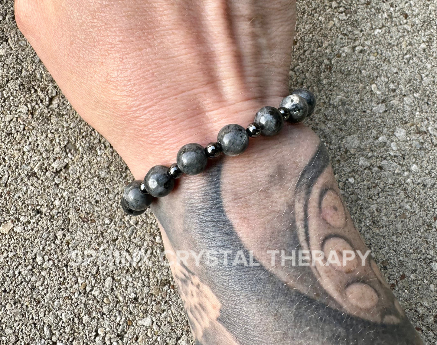 8mm Empath Protection & Support - IMPERFECT STONES - Larvikite - Labradorite - Magnetic Hematite - DISCOUNTED Crystal Healing Bracelet
