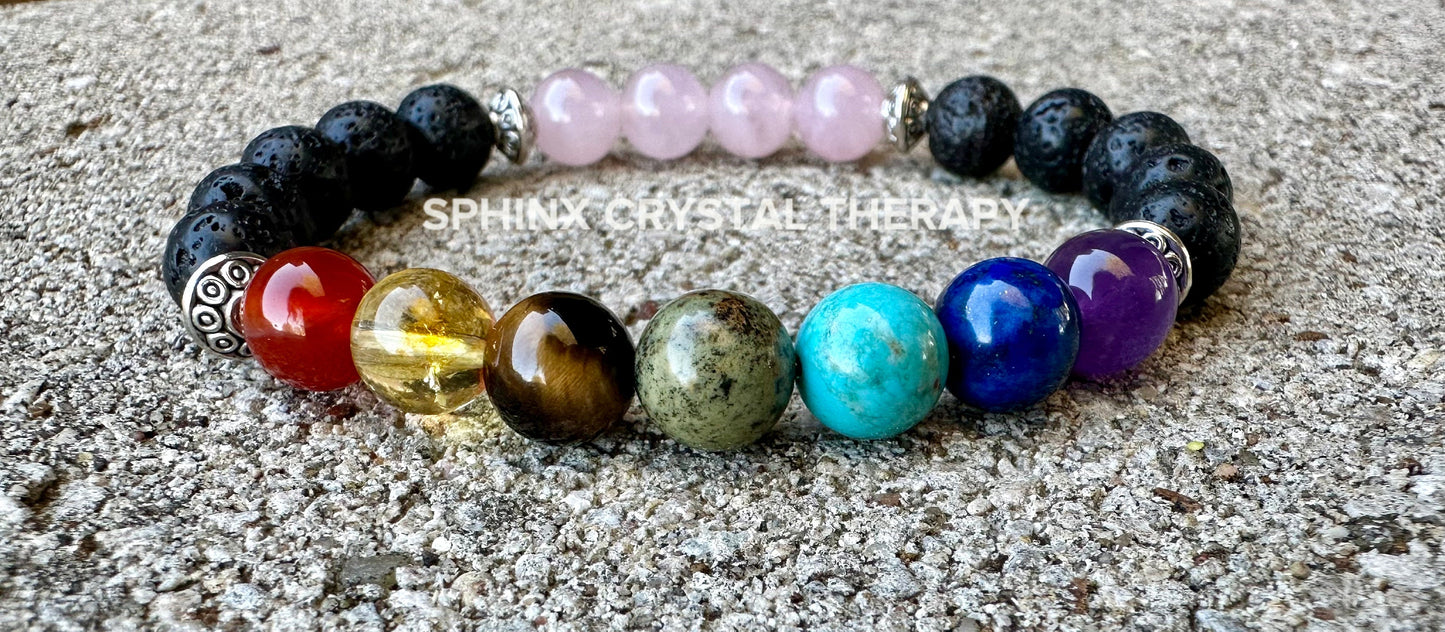 Chakra Balance - Rose Quartz - Self Love - Emotional Healing - Calming Stress Relief - REAL Quality Crystal Therapy Gemstone Bracelet