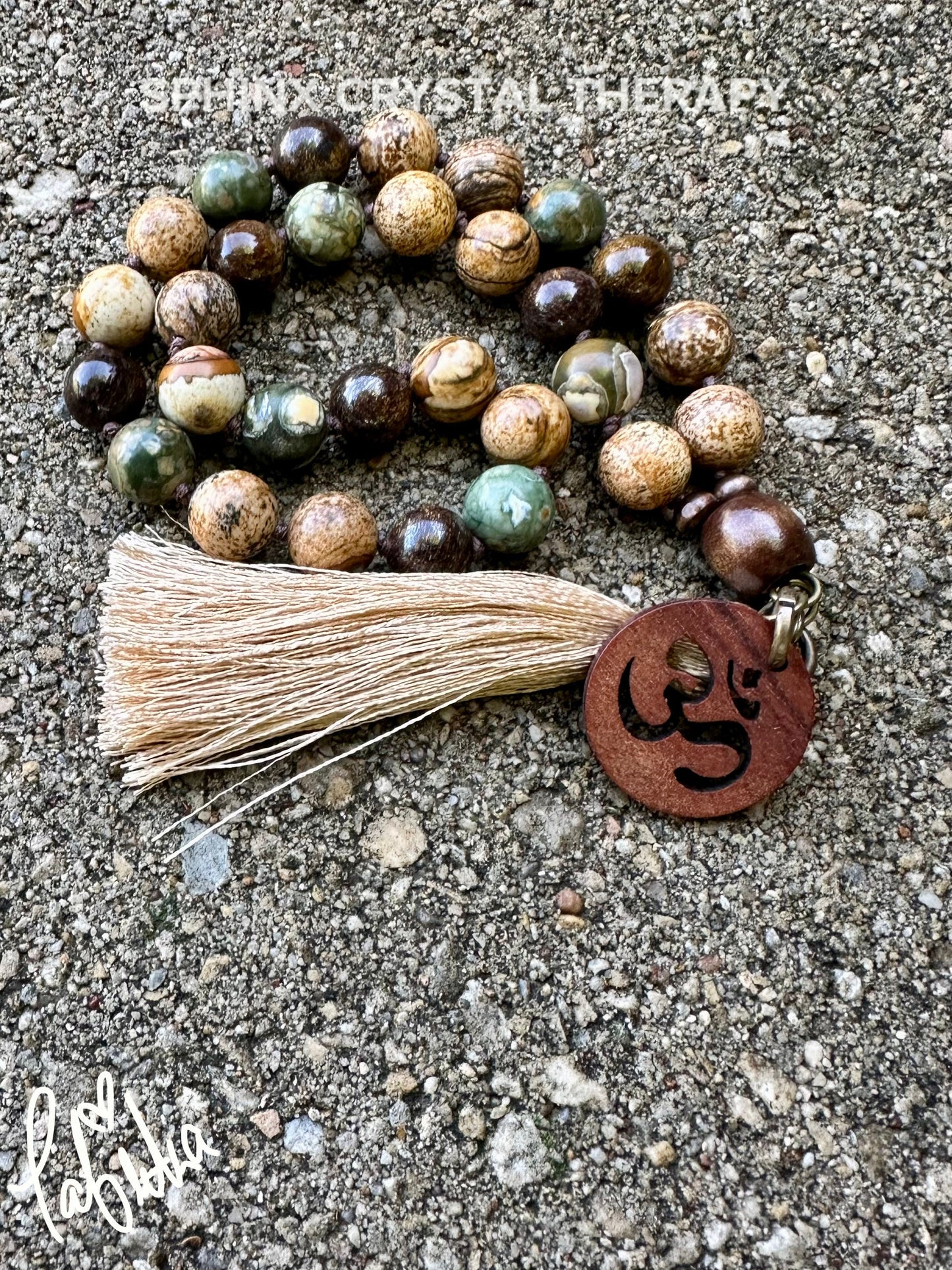 Grounded Earth Energy Car Charm - Protection - Gratitude - Positivity "Kuranda's Rain Dance" Crystal Healing Rear View Mirror Ornament Mala