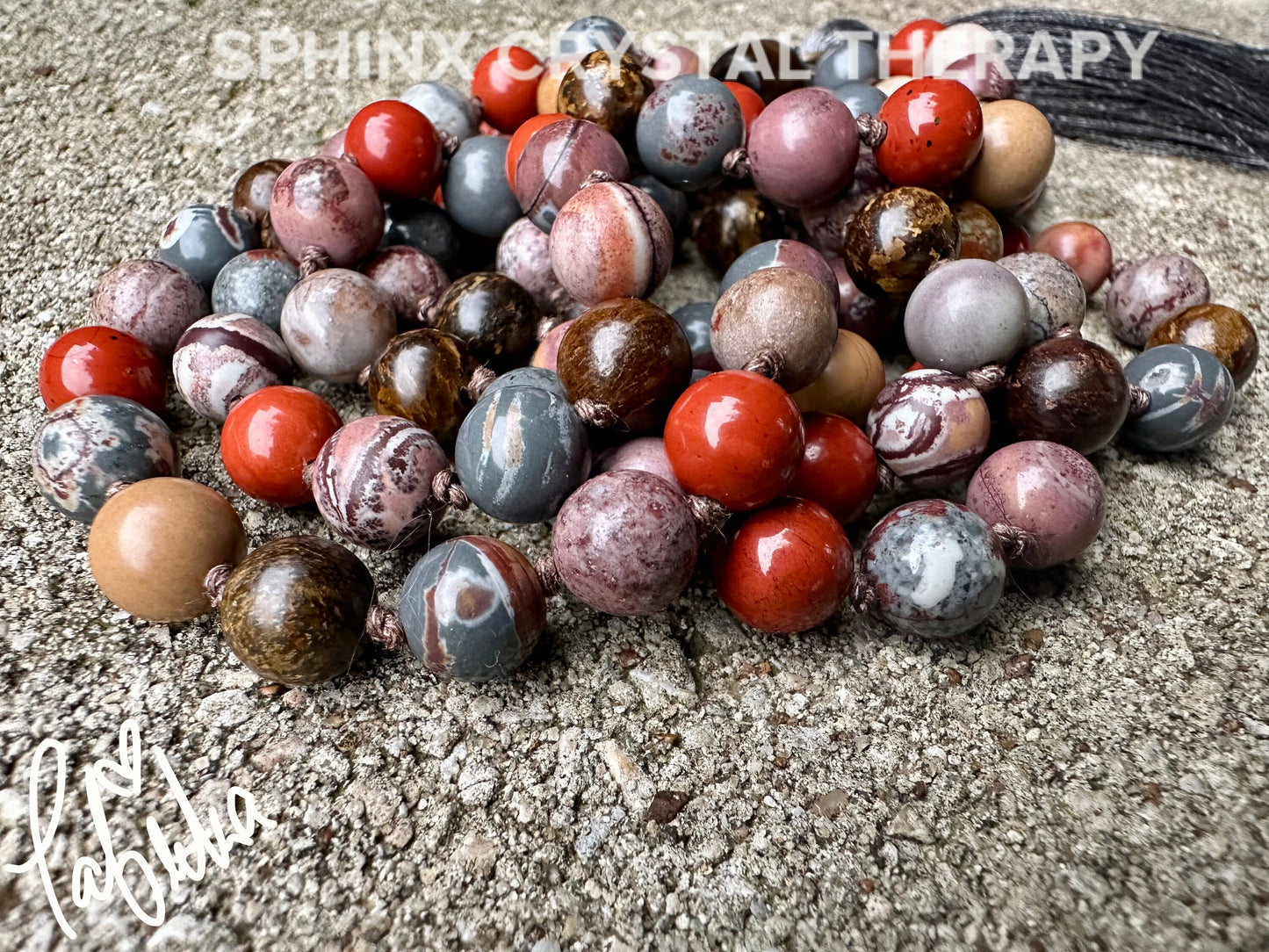 Earth Energy Mala - Grounding Necklace - IMPERFECT STONES " The Earthbind Totem " Protection - DISCOUNTED - Real Crystal Healing Gemstones
