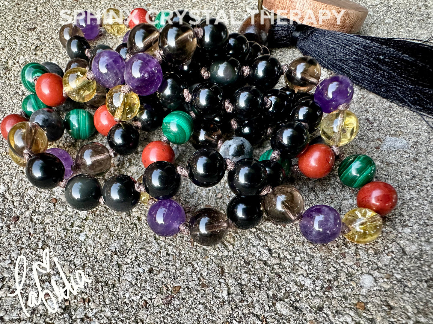 Scorpio Energy Mala - Zodiac Horoscope " The Protector Scorpio " October November Birthday - High Quality Crystal Healing Gemstone Necklace