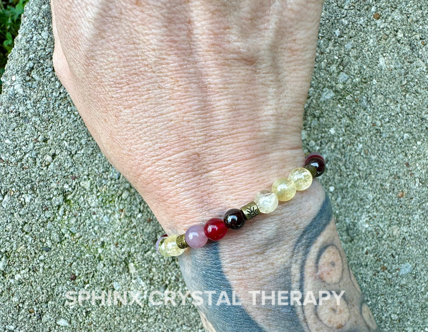 Prosperity - Manifest Wealth - Abundance " The Heart of Lakshmi " - Hindu Goddess - Deity - Real Gemstone Crystal Healing Bracelet