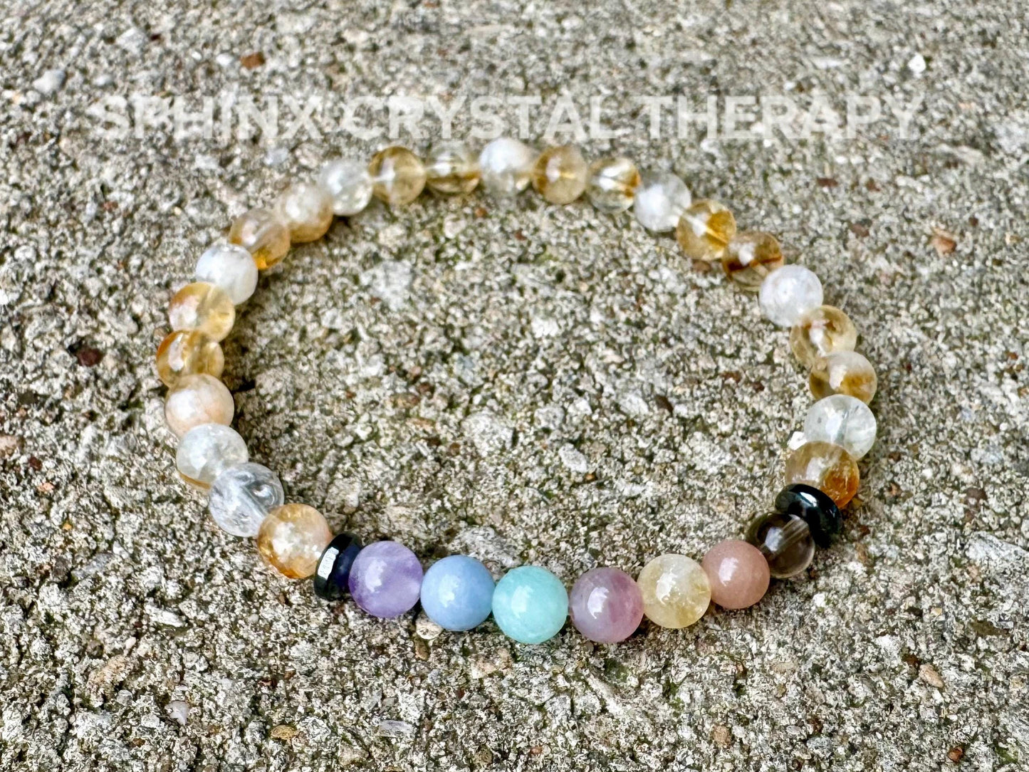 6mm Joy & Abundance - PASTEL Chakra Stones - Citrine - Gratitude High Vibration Stones - AAA REAL Crystal Healing Gemstone Bracelet