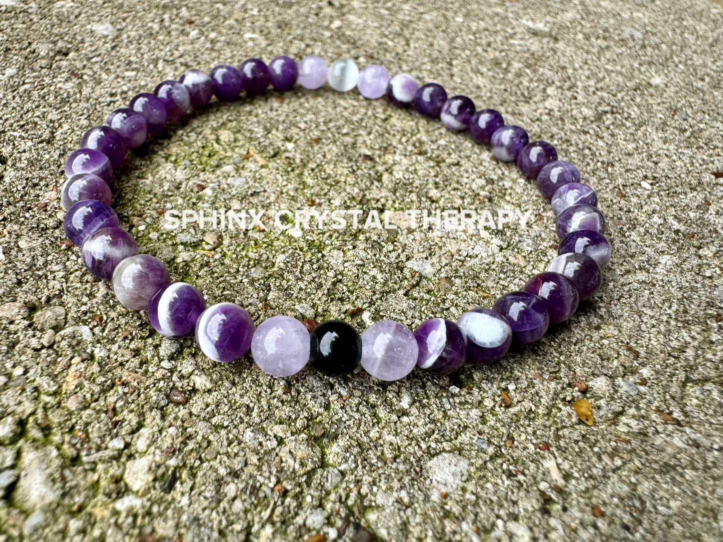 Clearing Negativity Anklet - Purify Light - Empath Shield Protection " Aura Cleansing " Amethyst - REAL Crystal Healing Gemstone Bracelet
