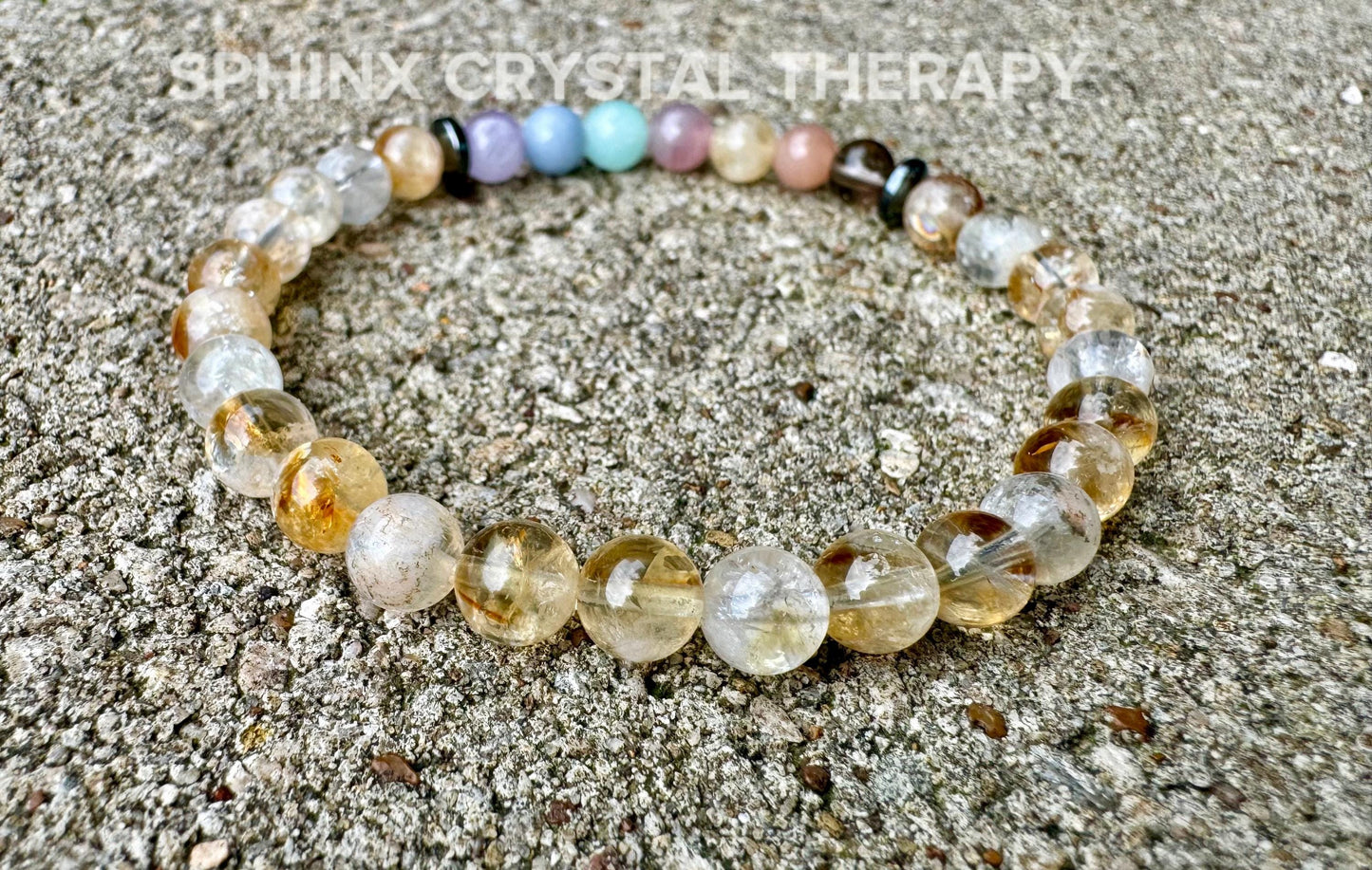 6mm Joy & Abundance - PASTEL Chakra Stones - Citrine - Gratitude High Vibration Stones - AAA REAL Crystal Healing Gemstone Bracelet
