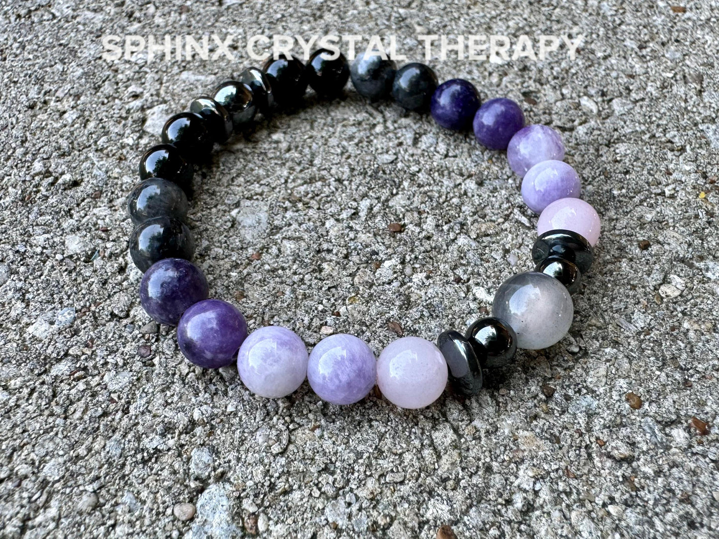 Only One - Empath Recharge - IMPERFECT STONES - Lepidolite - Rose Quartz - Labradorite - Tourmaline DISCOUNTED Crystal Healing Bracelet - 1
