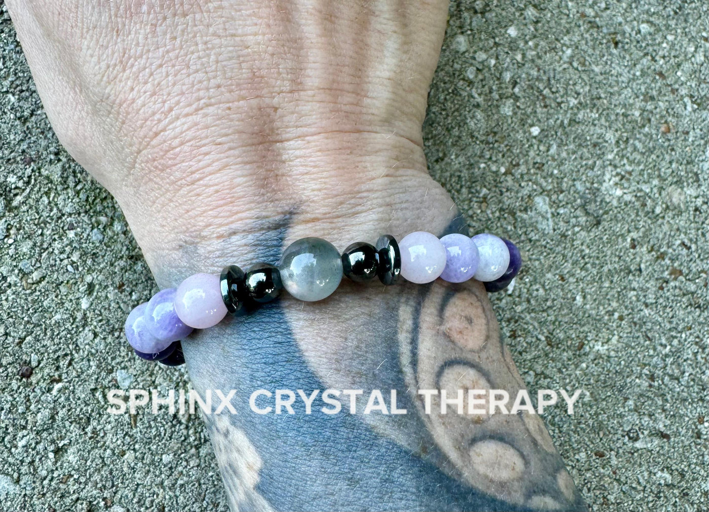 Only One - Empath Recharge - IMPERFECT STONES - Lepidolite - Rose Quartz - Labradorite - Tourmaline DISCOUNTED Crystal Healing Bracelet - 1