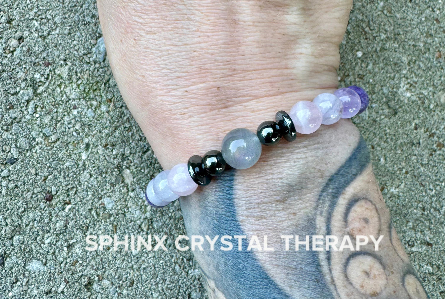 Only One - Empath Recharge - IMPERFECT STONES - Lepidolite - Rose Quartz - Labradorite - Tourmaline DISCOUNTED Crystal Healing Bracelet - 2